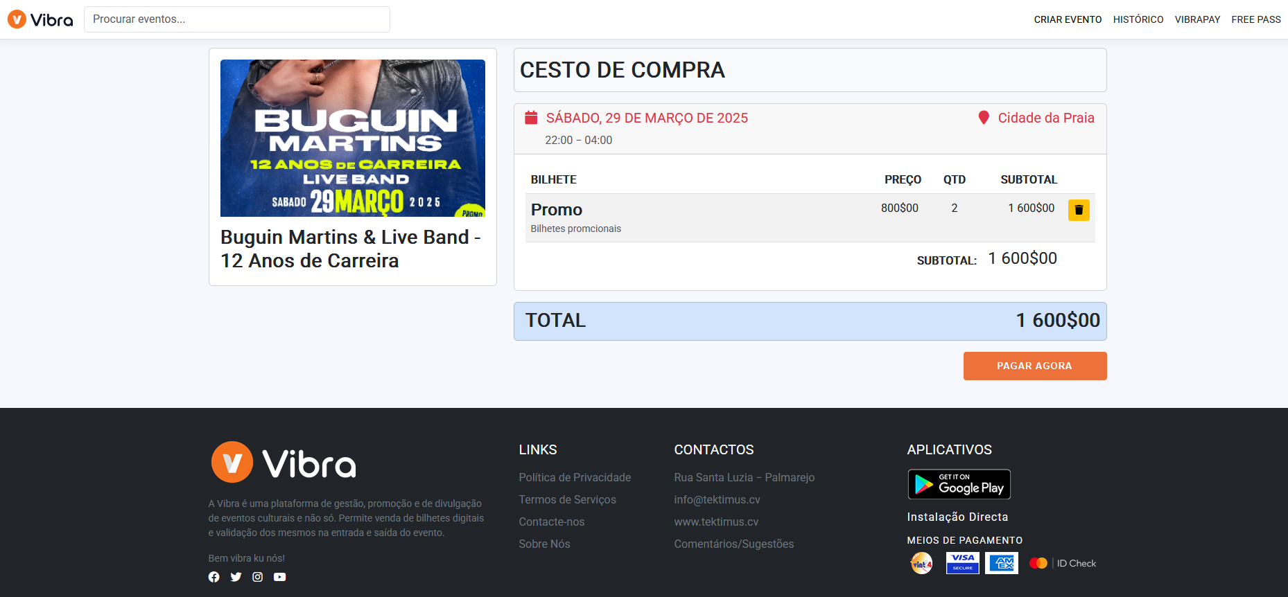 Home page de Vibra