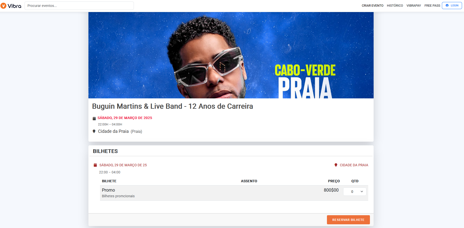 Home page de Vibra